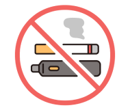 全車両禁煙です。※電子タバコも含む