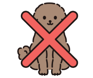 ペット同乗禁止です。